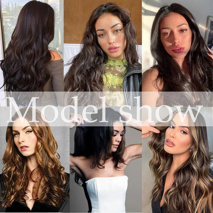 Extension Capillaire Synthétique Bouclée Forme V — 20 Pouces, 4 Clips, Fibre Haute Température, 7 Teintes | TechNova X