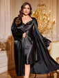 Ensemble Pyjama 2 Pièces Grande Taille — Robe de Nuit Élégante Femme