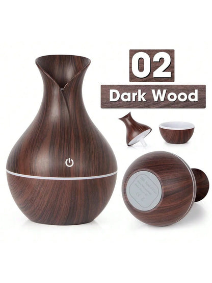 Humidificateur Diffuseur USB 200ml — Brume Fine, Huiles Essentielles & Veilleuse LED