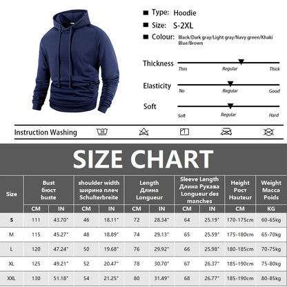 Sweat à capuche à manches longues PVD pour hommes et femmes, pull polyvalent, streetwear décontracté, monochrome, automne, printemps