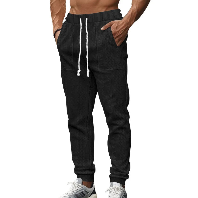 Pantalon Jogging Homme — Coupe Ample | Ceinture Élastique & Cordon | Poches | Casual | 5 Coloris | S à XXXL