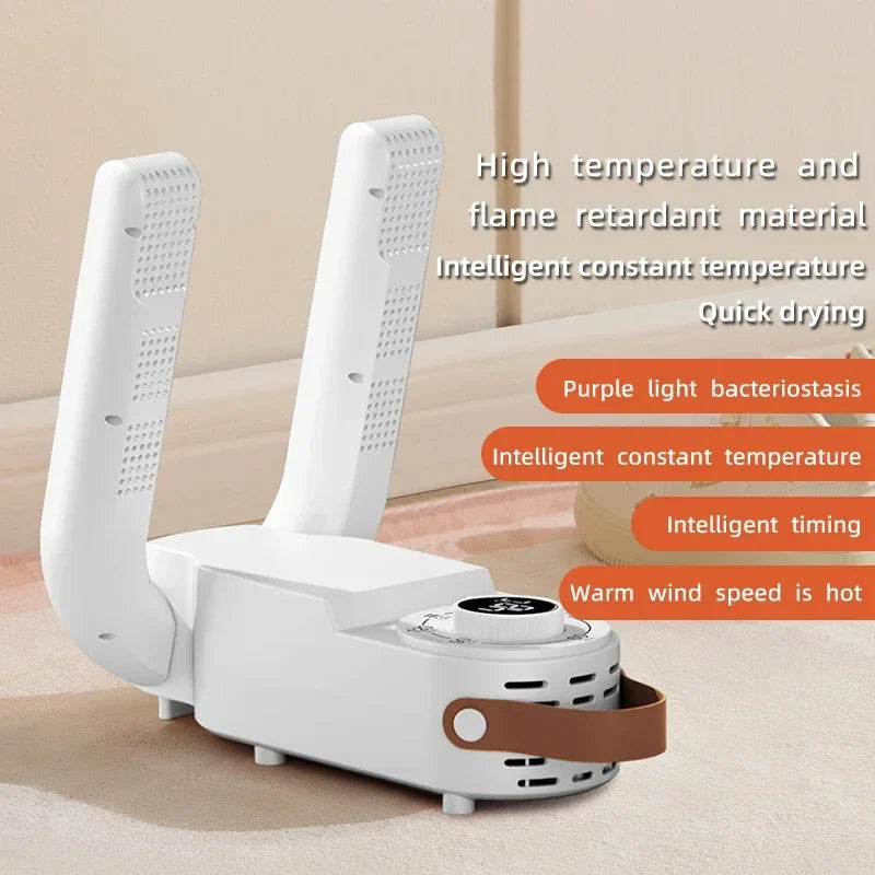 Sèche-Chaussures Intelligent 150W — Minuterie, Séchage Rapide, Désodorisant & Stérilisant