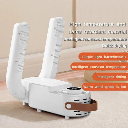 Sèche-Chaussures Intelligent 150W — Minuterie, Séchage Rapide, Désodorisant & Stérilisant