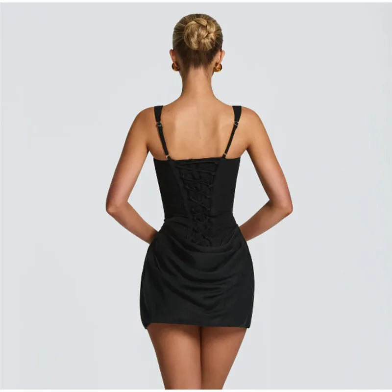 Mini Robe Fourreau Femme — Col Roulé, Sans Manches, Taille Haute, 5 Coloris | TechNova X