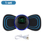 EMS Electric Neck Massager, Muscle Massage Stimulator, Low-Frequency Instrument, Patches for Back, Neck, and Calves, Mini Device for Joint Pain