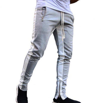 Viser de survêtement skinny pour hommes, pantalons de jogging à fermeture éclair latérale, survêtements Hip Hop Sportedly, pantalons de sport FJpouvez-vous ms, proximité Wstring