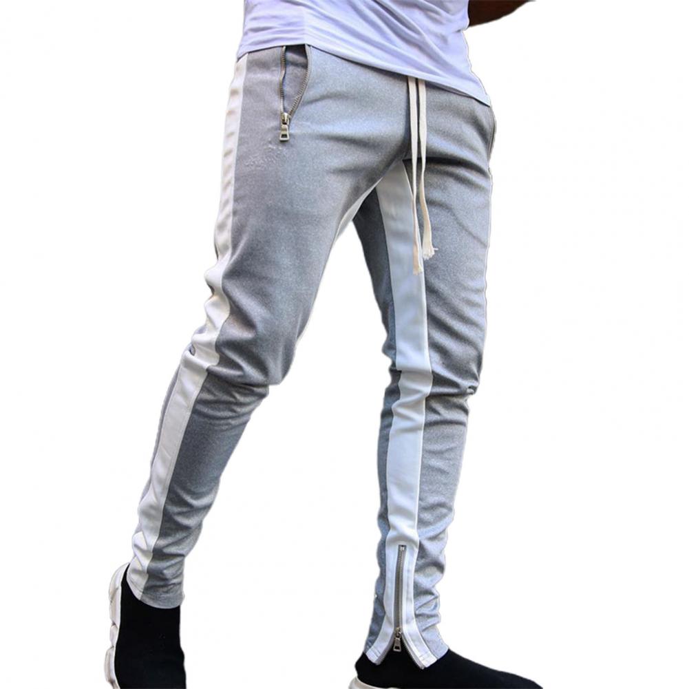 Pantalon de Survêtement Homme — Skinny | Taille Élastique & Cordon | Fermeture Éclair Latérale | Style Hip Hop | 5 Coloris | M–2XL