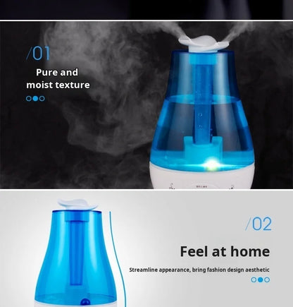Humidificateur Ultrasonique 4L — Double Pulvérisation, Arrêt Auto & Contrôle Tactile