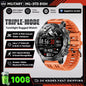 Montre Connectée Sport Militaire AK87 — AMOLED 1,7", GPS, NFC, Étanche IP68, Batterie 1000 mAh, 100 Jours | TechNova X