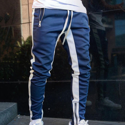 Viser de survêtement skinny pour hommes, pantalons de jogging à fermeture éclair latérale, survêtements Hip Hop Sportedly, pantalons de sport FJpouvez-vous ms, proximité Wstring
