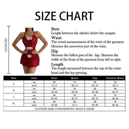 Ensemble de Lingerie Sexy en dentelle, chemise de nuit courte pour femmes, sous-vêtements en Perspective, robe Slim à bretelles, Costume exotique Lolita, vêtements de nuit Sexy