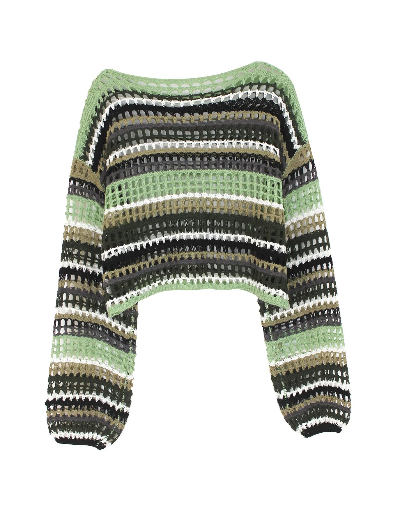 Pull femme un mot col tête à manches longues grain horizontal grain vide plage blouse pull printemps et été