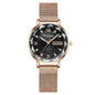 Montre Femme Quartz POEDAGAR 3012 — Acier Inoxydable, Aiguilles Lumineuses, Date & Jour, 3 ATM