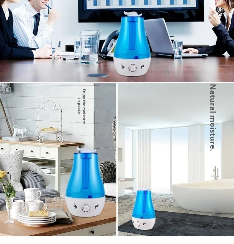 Humidificateur Ultrasonique 4L — Double Pulvérisation, Arrêt Auto & Contrôle Tactile