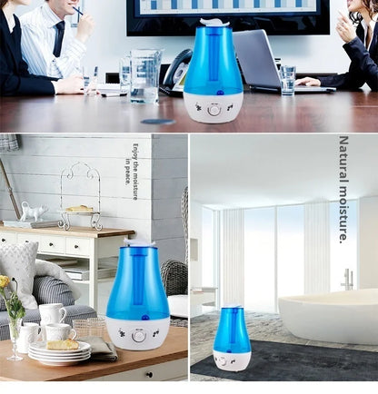 Humidificateur Ultrasonique 4L — Double Pulvérisation, Arrêt Auto & Contrôle Tactile