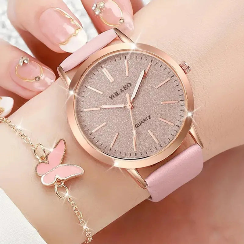 Montre Femme Quartz Minimaliste ZK0527 — Bracelet Cuir 18mm, Cadran Rond 40mm, 5 Coloris