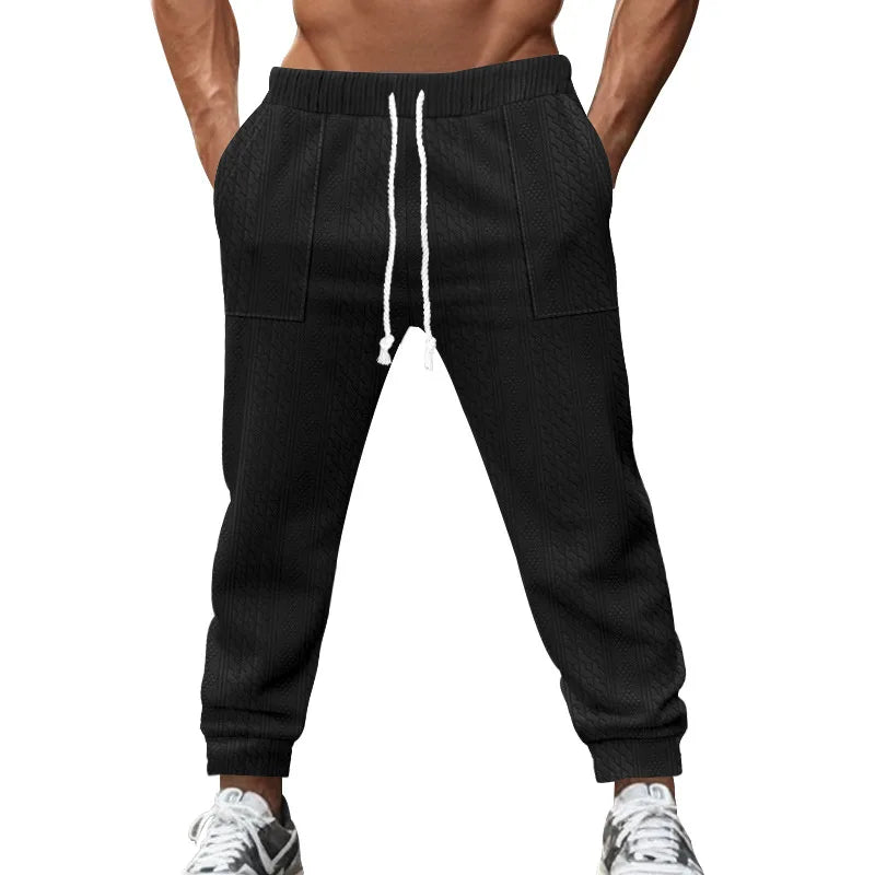 Pantalon Jogging Homme — Coupe Ample | Ceinture Élastique & Cordon | Poches | Casual | 5 Coloris | S à XXXL
