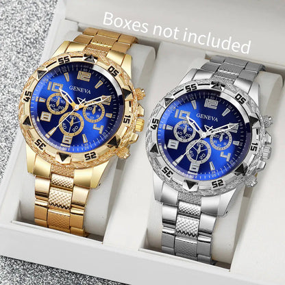 Lot 2 Montres Quartz Homme Business — Grand Cadran 45 mm, Boîtier Alliage, Chiffres Arabes, 4 Styles | TechNova X