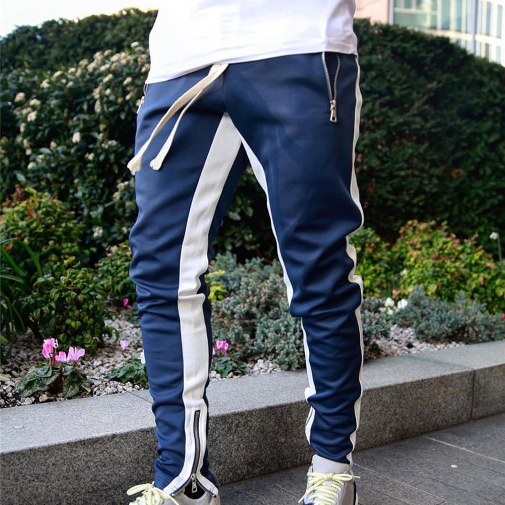 Pantalon de Survêtement Homme — Skinny | Taille Élastique & Cordon | Fermeture Éclair Latérale | Style Hip Hop | 5 Coloris | M–2XL