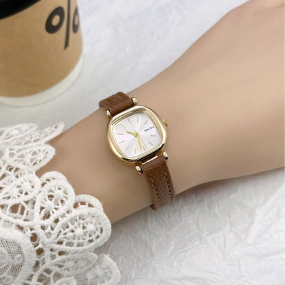 Montre Femme Quartz Petit Cadran zkceenier SN250233 — Bracelet Cuir, Style Mode Étudiant, 6 Coloris