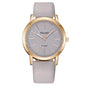 Montre Femme Quartz Minimaliste ZK0527 — Bracelet Cuir 18mm, Cadran Rond 40mm, 5 Coloris