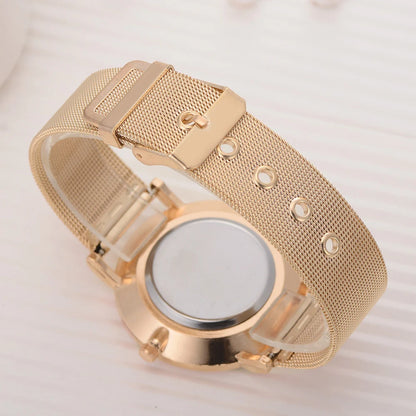 Montre Quartz Fashion TINUORA — Bracelet Acier Inox, Cadran 38mm, Style Luxe Casual, 17 Coloris