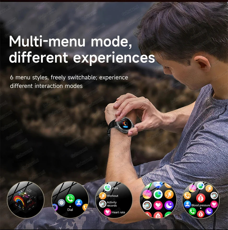 Montre Connectée Sport Militaire AK87 — AMOLED 1,7", GPS, NFC, Étanche IP68, Batterie 1000 mAh, 100 Jours | TechNova X
