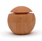 Humidificateur Sphérique Design Bois 130ml — Aromathérapie, 5h Autonomie & Micro-USB