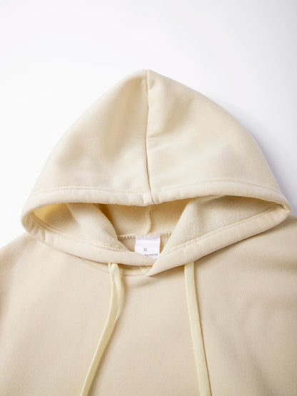 Sweat à capuche à manches longues PVD pour hommes et femmes, pull polyvalent, streetwear décontracté, monochrome, automne, printemps