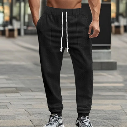 Pantalon Jogging Homme — Coupe Ample | Ceinture Élastique & Cordon | Poches | Casual | 5 Coloris | S à XXXL