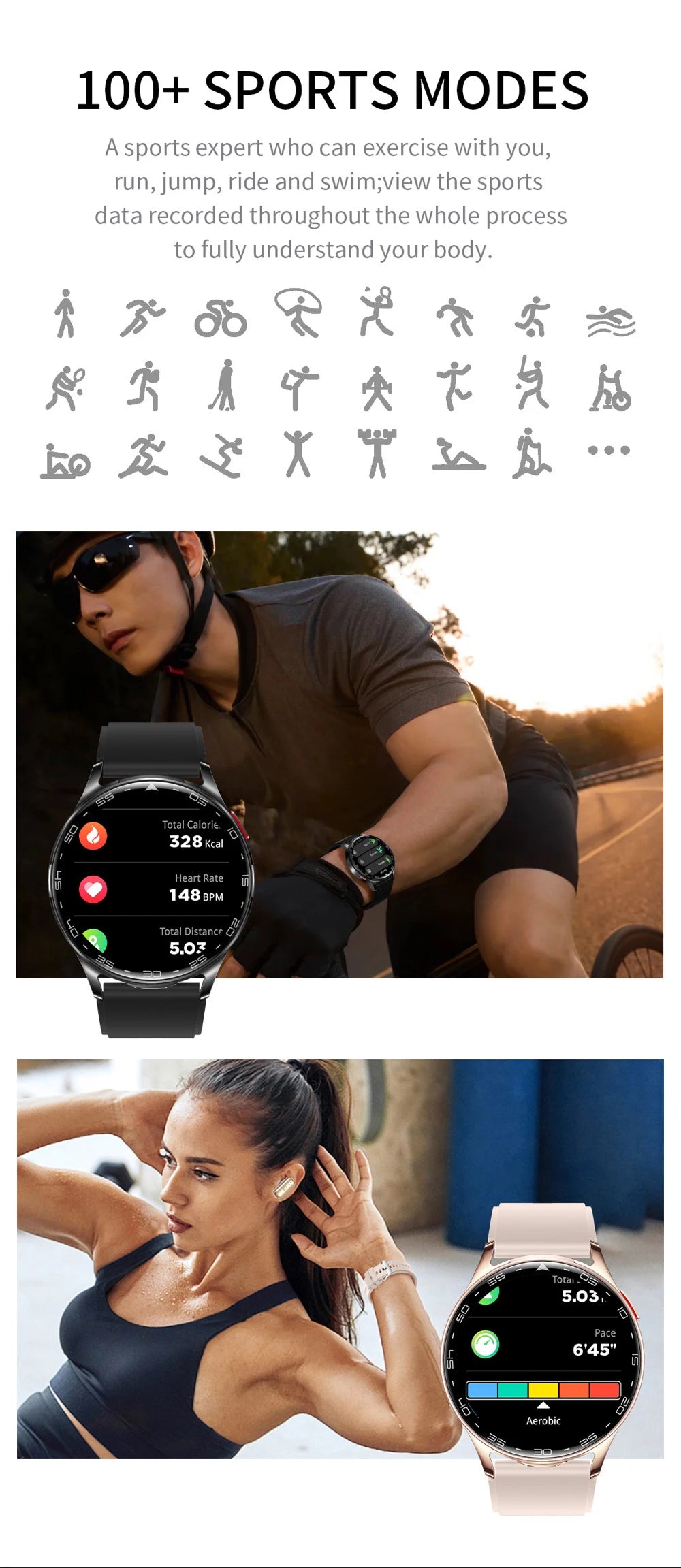 Montre Connectée 2-en-1 avec Écouteurs TWS Intégrés — Écran 1,39", IP67, BT 5.0, Suivi Santé Complet, 3 Coloris | TechNova X