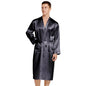 Kimono Peignoir Satin Homme — Robe de Chambre Ample Col en V