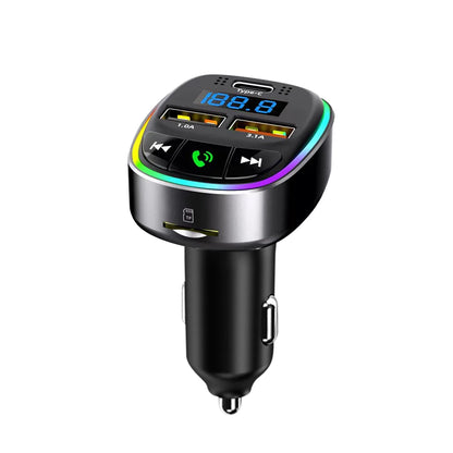 PD 18W transmetteur FM sans fil Bluetooth 5.0 Kit mains libres pour voiture double USB chargeur rapide modulateur Radio lecteur MP3 Support carte TF