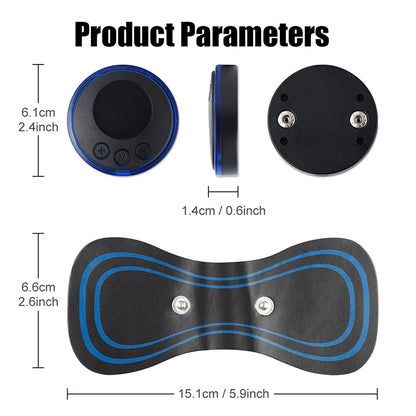 EMS Electric Neck Massager, Muscle Stimulation Instrument, back, neck and calf patches, joint pain, low-frequency massager