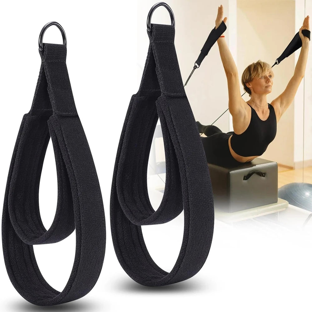 Pilates Double Loop Straps — D-Ring Reformer Straps for Yoga, Fitness & Home Gym | TechNova X