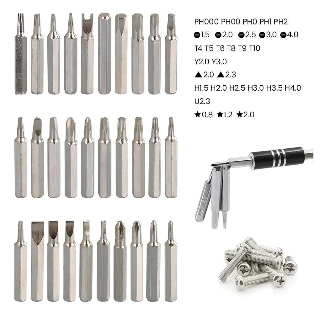 Kit Tournevis Précision 32-en-1 Galacok — 30 Embouts Magnétiques, Acier Chrome-Vanadium, Étui Compact