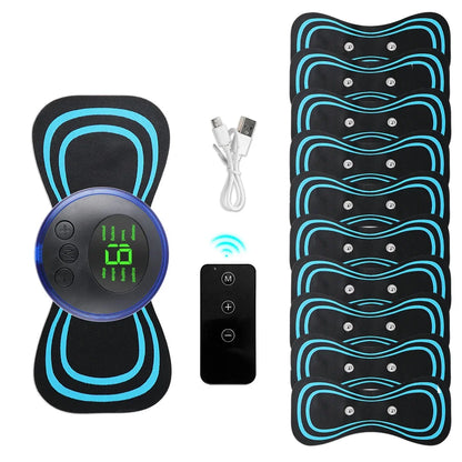 EMS Cervical Spine Massager, Mini Electric Low-Pulse TENS Neck Massager, Neck Back Body Muscle Stimulator, Arm Leg Relaxation Pads