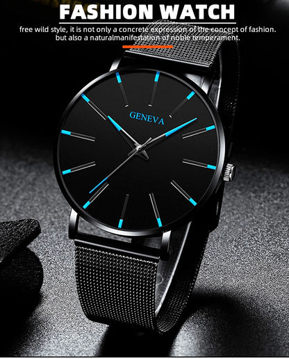 Montre Quartz Minimaliste Homme DIJANES KL959 — Ultra-Fine 8 mm, Bracelet Maille ou Cuir, Verre Hardlex, 9 Coloris | TechNova X