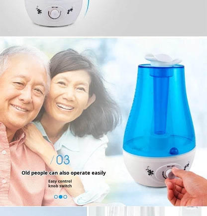Humidificateur Ultrasonique 4L — Double Pulvérisation, Arrêt Auto & Contrôle Tactile