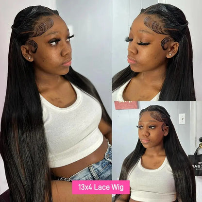 Perruque Cheveux Humains Lace Front HD — 13x4 / 13x6 / 5x5 | Densité 250% | 16-42 Pouces | Sans Colle