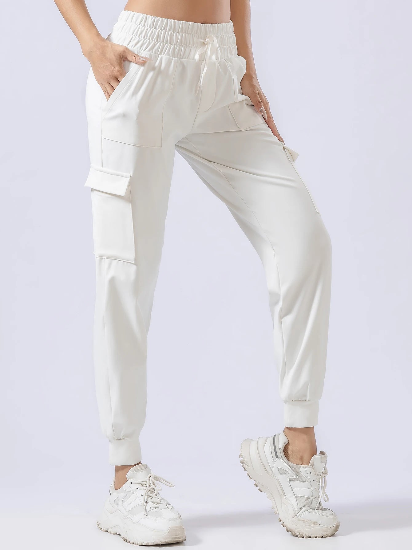 Pantalon de Survêtement Femme en Polaire — Épais & Chaud | Coupe Ample | Pieds Groupés | Cordon de Serrage | 2 Coloris | S–XXL
