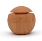 Humidificateur Sphérique Design Bois 130ml — Aromathérapie, 5h Autonomie & Micro-USB