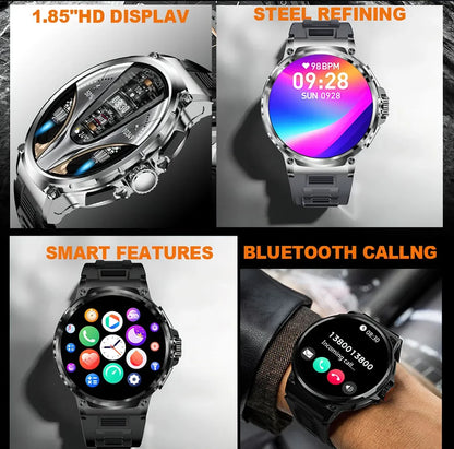 Montre Connectée Homme BOALZETD V69 — AMOLED 1,85", Batterie 710 mAh, GPS, IP67, 100+ Sports, 6 Coloris | TechNova X
