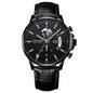 Montre Homme CHENXI B-576 — Chronographe Quartz, Bracelet Cuir, Aiguilles Lumineuses