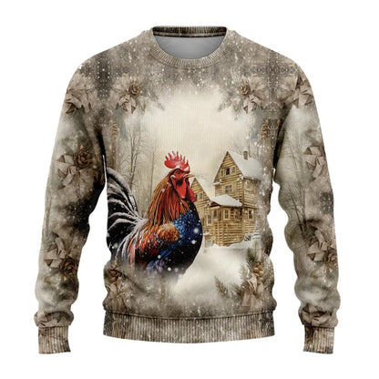 Sweat-shirt Unisexe Imprimé 3D — Style Harajuku & Y2K | Animaux de Ferme | Col Rond | Adulte & Enfant | 11 Coloris