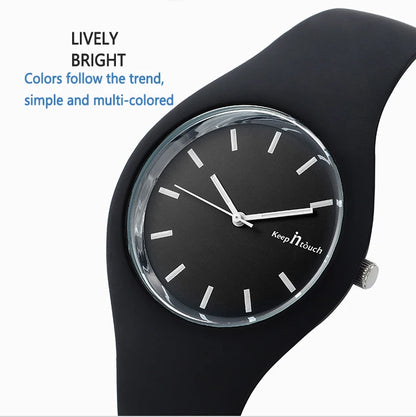 Montre Enfant Quartz UTHAI CQ07 — Bracelet Silicone, Cadran Rond 36mm, 6 Coloris, Garçon & Fille