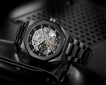 Montre Mécanique Automatique Homme FORSINING FS100 — Squelette Lumineux, Acier Inoxydable, Verre Hardlex, 6 Coloris | TechNova X